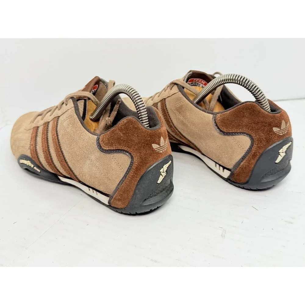 Vintage 2005 Adidas Adi Racer Low Goodyear Brown Suede Driving Shoes 6.5